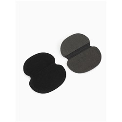 Защитные вкладыши для подмышек, 6 пар, на клеевой основе, чёрные