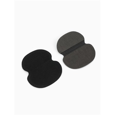 Защитные вкладыши для подмышек, 6 пар, на клеевой основе, чёрные