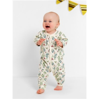 Комбинезон детский «Крошка Я» Christmas, рост 62-68 см, молочный