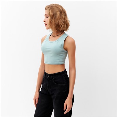 Топ женский MINAKU: Basic line, цвет аквамарин, размер 42