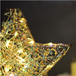 Фигура световая «Звезда плетенная», 30×30×7 см, 30 LED, батарейки ААх3 (не в комплекте), свечение тёплое белое