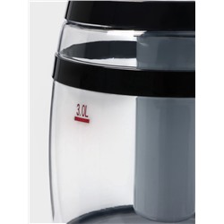 Пивной бочонок «Банный», колба 3 л, ёмкость для льда, подсветка, пластик, чёрный