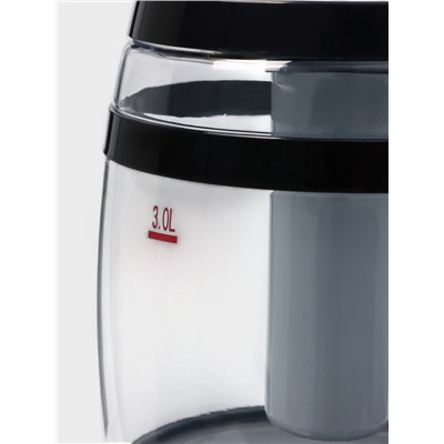 Пивной бочонок «Банный», колба 3 л, ёмкость для льда, подсветка, пластик, чёрный