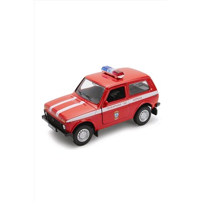 Игрушка модель машины 1:34-39 LADA 4x4 ПОЖАРНАЯ ОХРАНА. WELLY, 267453