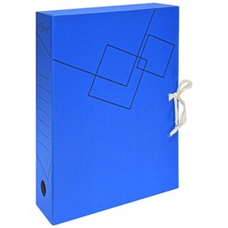 Короб архивный микрогофрокартон с завязками 75мм RB91-75B разборный синий inФОРМАТ