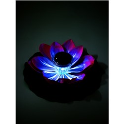 Садовая фигура - фонарь «Лотос», 28×28×9 см, для водоёмов, лиловая