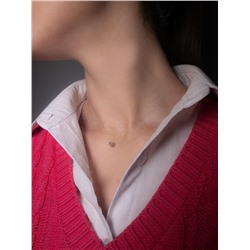 Колье из серебра с фианитом родированное (на леске) 925 пробы Л-1083р