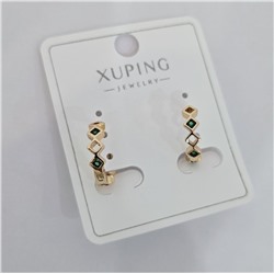 Серьги коллекция "Xuping" покрытие позолота, вставка: фианиты, арт.004.014