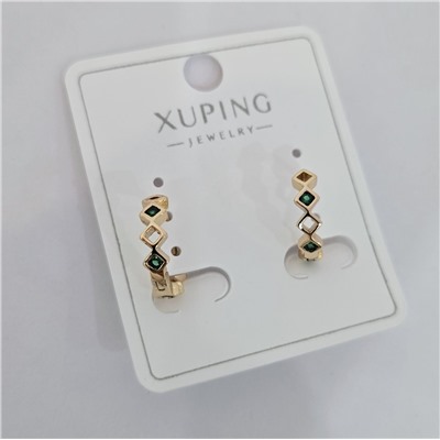 Серьги коллекция "Xuping" покрытие позолота, вставка: фианиты, арт.004.014