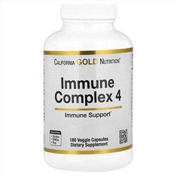 California Gold Nutrition, Immune Complex 4, комплекс для укрепления иммунитета, 180 растительных капсул