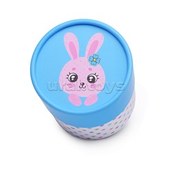 Блок бумажный для записей "100% Cute. Rabbit" 70x70 мм, 700 листов, офсет 75 г/м², пастельный розовый в форме сердца, непроклеенный, в круглой подарочной коробке и термоусадочной пленке