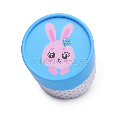 Блок бумажный для записей "100% Cute. Rabbit" 70x70 мм, 700 листов, офсет 75 г/м², пастельный розовый в форме сердца, непроклеенный, в круглой подарочной коробке и термоусадочной пленке