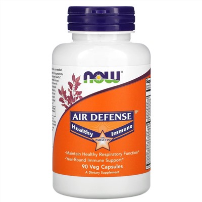 Now Foods, Air Defense, средство для укрепления иммунитета, с экстрактом PARACTIN, 90 вегетарианских капсул