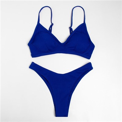 Купальник раздельный бельевой женский MINAKU, размер 42, синий