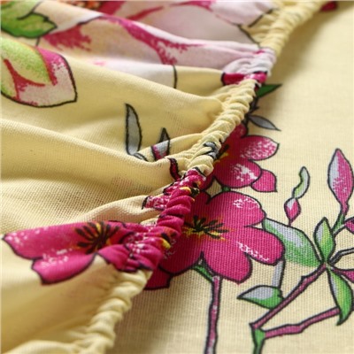 Простыня на резинке 1.5-спальная «Этель. Мелиса», 140×200+25, бязь