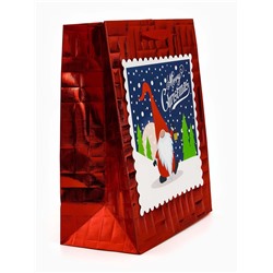 Набор подарочных пакетов 2 шт., металлизированные «Новый год», 25×30.5×12.5 см