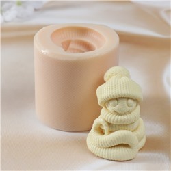 Силиконовый молд для заливки «Змея в шапке», 7×6×5.5 см