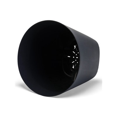 Горшок для цветов «Гранд», 8 л, d=24 см, h=25 см, пластиковый, с прикорневым поливом, графитовый