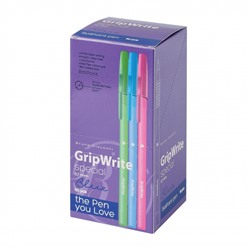 Ручка шариковая 0.7 мм "GripWrite Special" синяя (3 цвета корпуса) 20-0326/04 Bruno Visconti