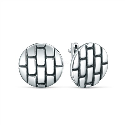 Серьги из чернёного серебра 925 пробы с-002о