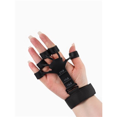 Массажёр силикон для пальцев рук с манжетом 9,5кг 8*14*2,8см чёрн ОТ