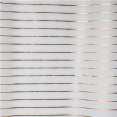 Пленка матовая для цветов «Полосы», золотистая, 60 см × 5 м