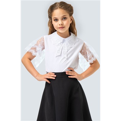 Нарядная блузка для девочки с коротким рукавом Happyfox