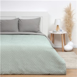 Покрывало 1.5-спальное LoveLife «Tufting: Квадрат», 150×220±5 см, микрофайбер, зелёное