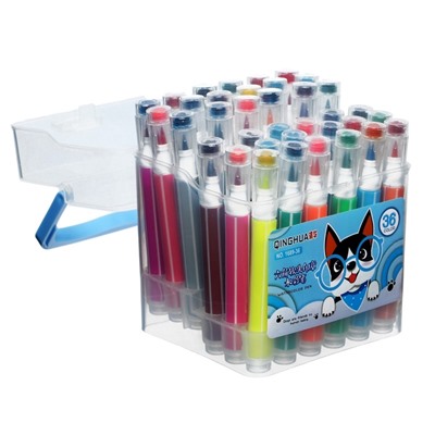 УЦЕНКА Фломастеры 36 цветов, с печатью, вентилируемый колпачок, МИКС