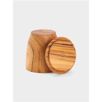 Кружка с крышкой, 11×8.5×10.5 см, тиковое дерево
