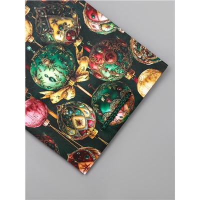 Пакет подарочный новогодний ламинированный, «Игрушки Новогодние», 18×10×22.3 см