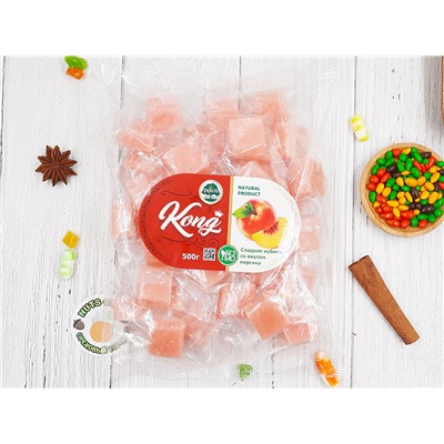 Сладкие кубики со вкусом персика 500гр