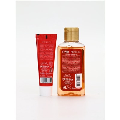 Подарочный набор новогодний: гель для душа, крем для рук и пилка для ногтей, аромат мандарин, URAL LAB