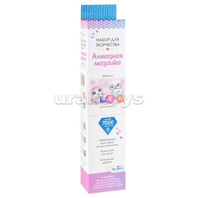 Алмазные узоры. Серия Кошачье настроение. Милые котята. 30*40см
