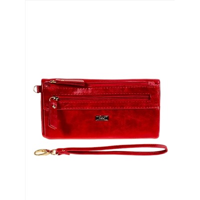 Женское портмоне из искусственной кожи, цвет красный