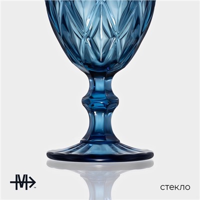 УЦЕНКА Бокалы для вина Magistro «Круиз», 250 мл, 8×15.3 см, набор 5 шт., синие