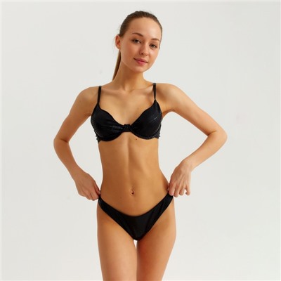 Купальник раздельный бельевой на косточках женский MINAKU, размер 42, чёрный