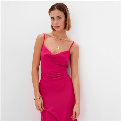 Платье женское миди MINAKU: Casual Collection цвет розовый, размер 48