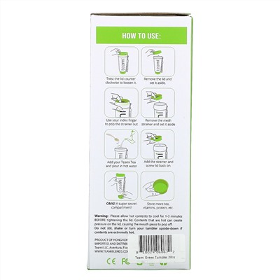 Teami, Tumbler On-the-Go, Green, 20 oz (600 ml)