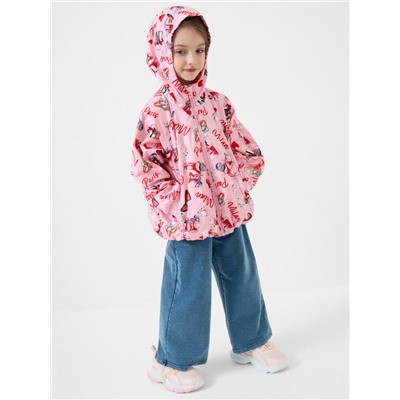 Куртка текстильная с полиуретановым покрытием для девочек (ветровка)