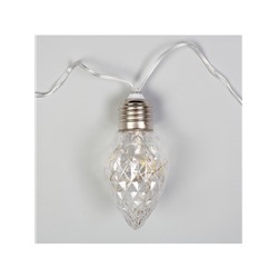 Гирлянда «Нить» 3 м с насадками «Лампочки шишки», IP20, прозрачная нить, 80 LED, свечение мульти, 8 режимов, 220 В