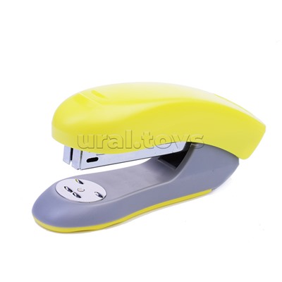 Степлер "Neon" 24/6&26/6 (мощность 20 листов, глубина скрепления 59 мм) пластиковый, в картонной коробке, неоновый желтый