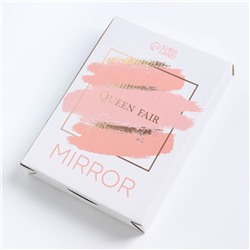 Зеркало настольное, круглое, на ножке, 21×13.5 см, (d=13.5 см), серебристое