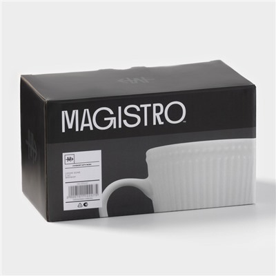 Набор кружек Magistro Edne, 300 мл, 2 шт., фарфор, белый
