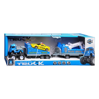 Машина "Полицейский прицеп" 1:43 в коробке