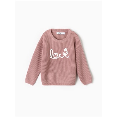 Джемпер детский KAFTAN Love, размер 30 (98-104 см), розовый