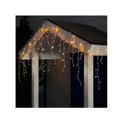 УЦЕНКА Гирлянда «Бахрома» 3×0.6 м, IP44, УМС, белая нить, 160 LED, свечение жёлтое, мерцание белым, 220 В