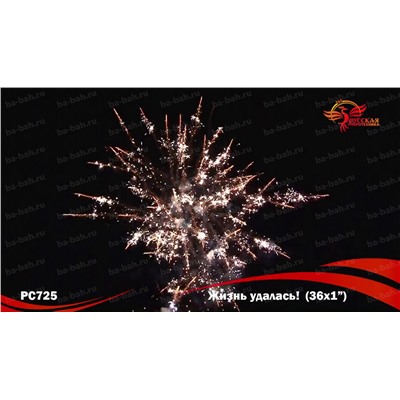 Фейерверк РС7240 Жизнь удалась! (1" х 36)