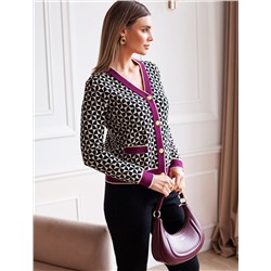 Жакет двуслойной вязки с кашемиром