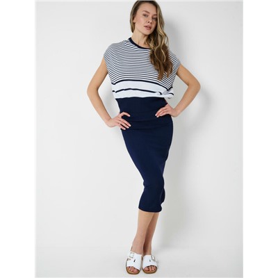 Комплект трикотажный для женщин: джемпер, юбка